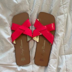 Hot pink Juicy Couture slides sz 10
